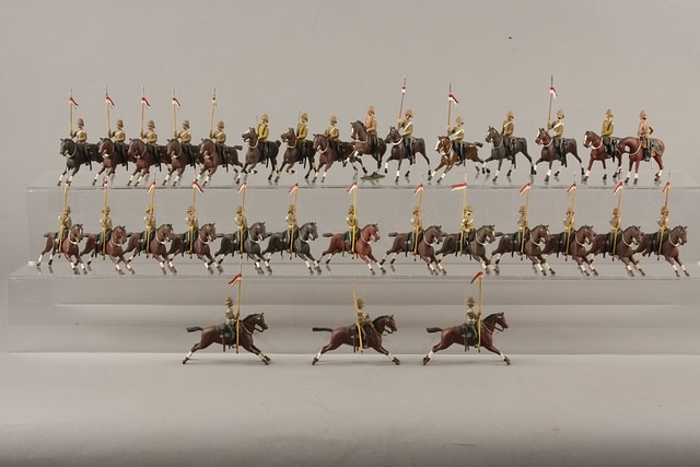 Appraisal: Lot of British Lancers Mostly converted Britains with matte paint