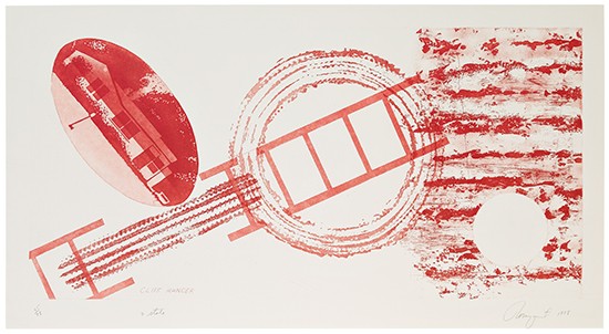 Appraisal: JAMES ROSENQUIST Cliff Hanger Color etching aquatint and embossing x