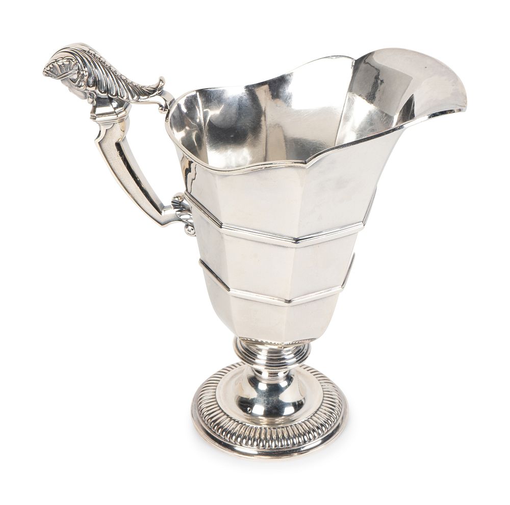 Appraisal: A French Neoclassical Style Silver Ewer Height inches A French