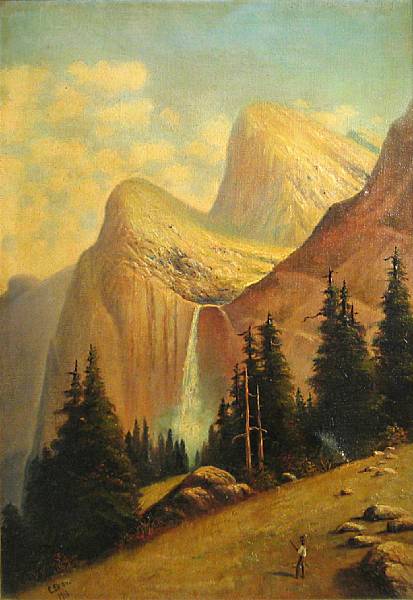 Appraisal: Christian Petersen Skov American - A view of Yosemite signed