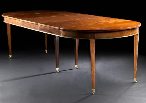 Appraisal: Louis XVI-Style Mahogany Dining Table early th century the oval