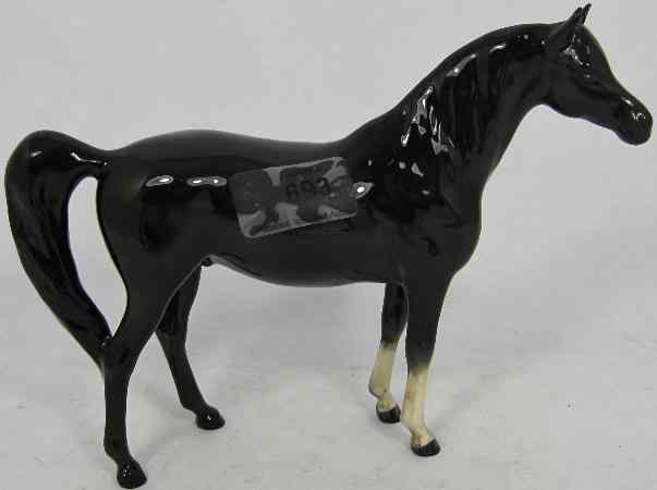 Appraisal: Beswick Brown Arab Xayal Charcoal Grey Black Gloss