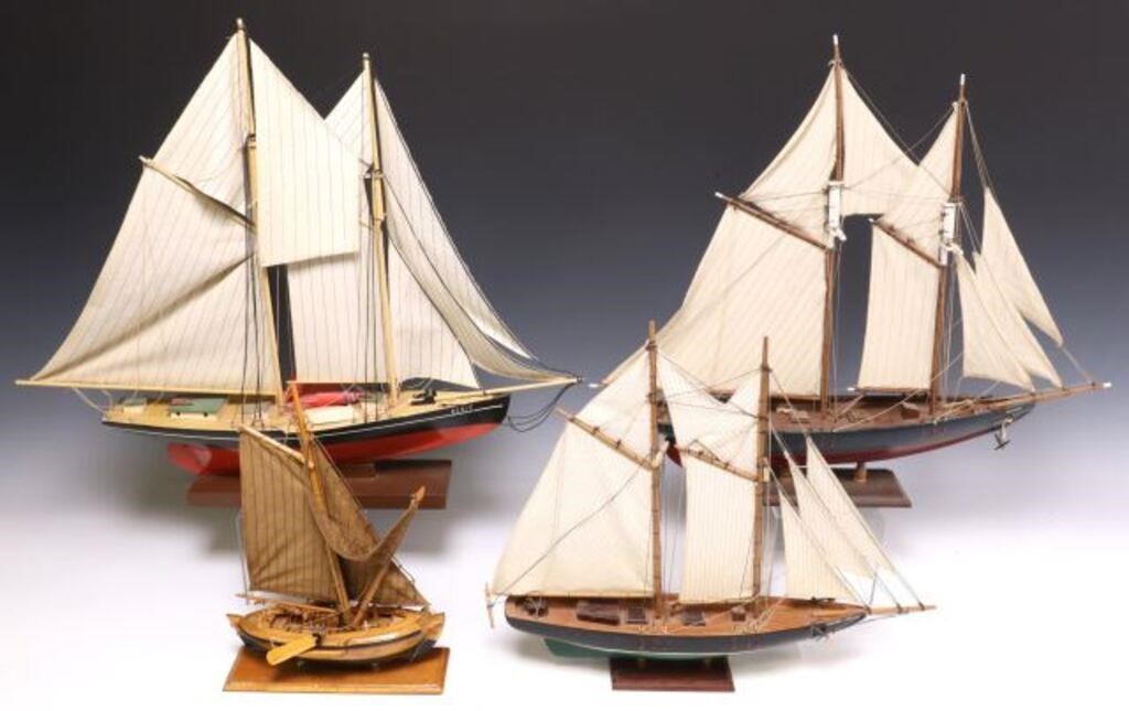 Appraisal: lot of Model sailing ships including Niedermertl marked Elise at