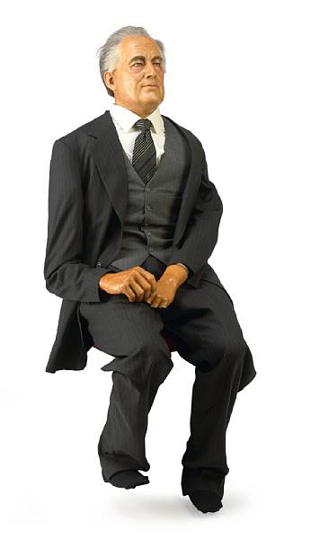 Appraisal: A Franklin Delano Roosevelt life-size wax figure s Showing the