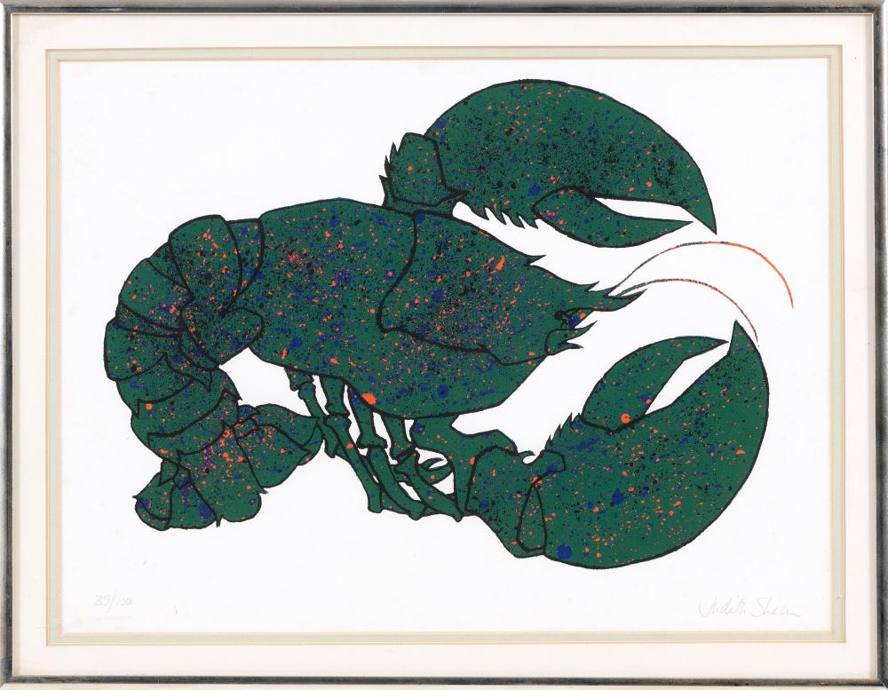 Appraisal: JUDITH SHAHN NEW YORK - LOBSTER SERIGRAPH ON PAPER X