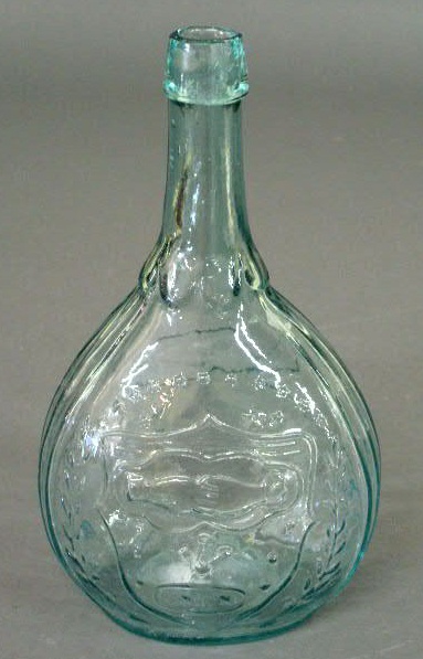 Appraisal: Glass Masonic bottle probably by A R Samuels h