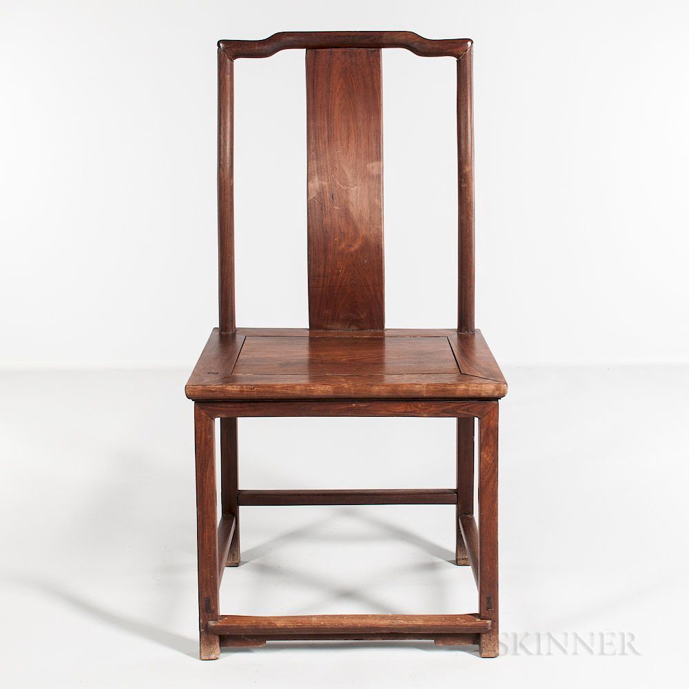 Appraisal: Hardwood Yoke-back Side Chair Hardwood Yoke-back Side Chair China th