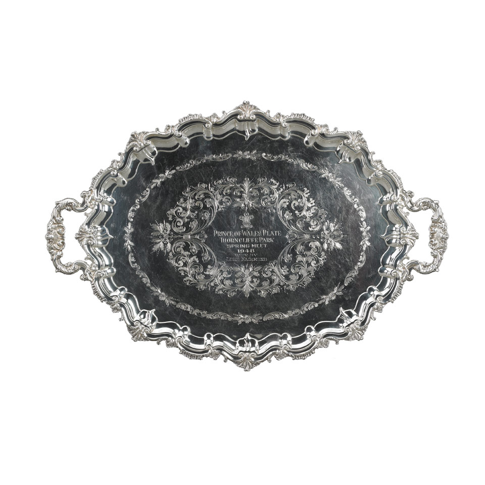 Appraisal: The Prince of Wales Plate Canadian Silver Serving Tray Roden