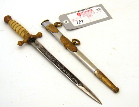 Appraisal: Ecuadorian Naval Officer's dagger Dagger is very similar to its