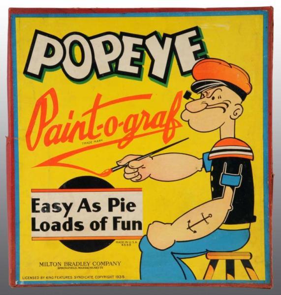 Appraisal: Popeye Paint-O-Graph Toy in Original Box Description Cardboard Copyright dated