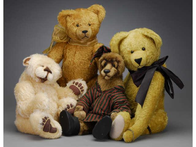 Appraisal: Lot Four Contemporary Artist Bears Includes Lexington bear dressed in