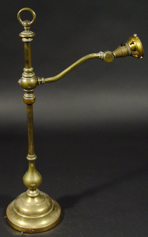 Appraisal: Large Edwardian brass electric desk lamp cm high