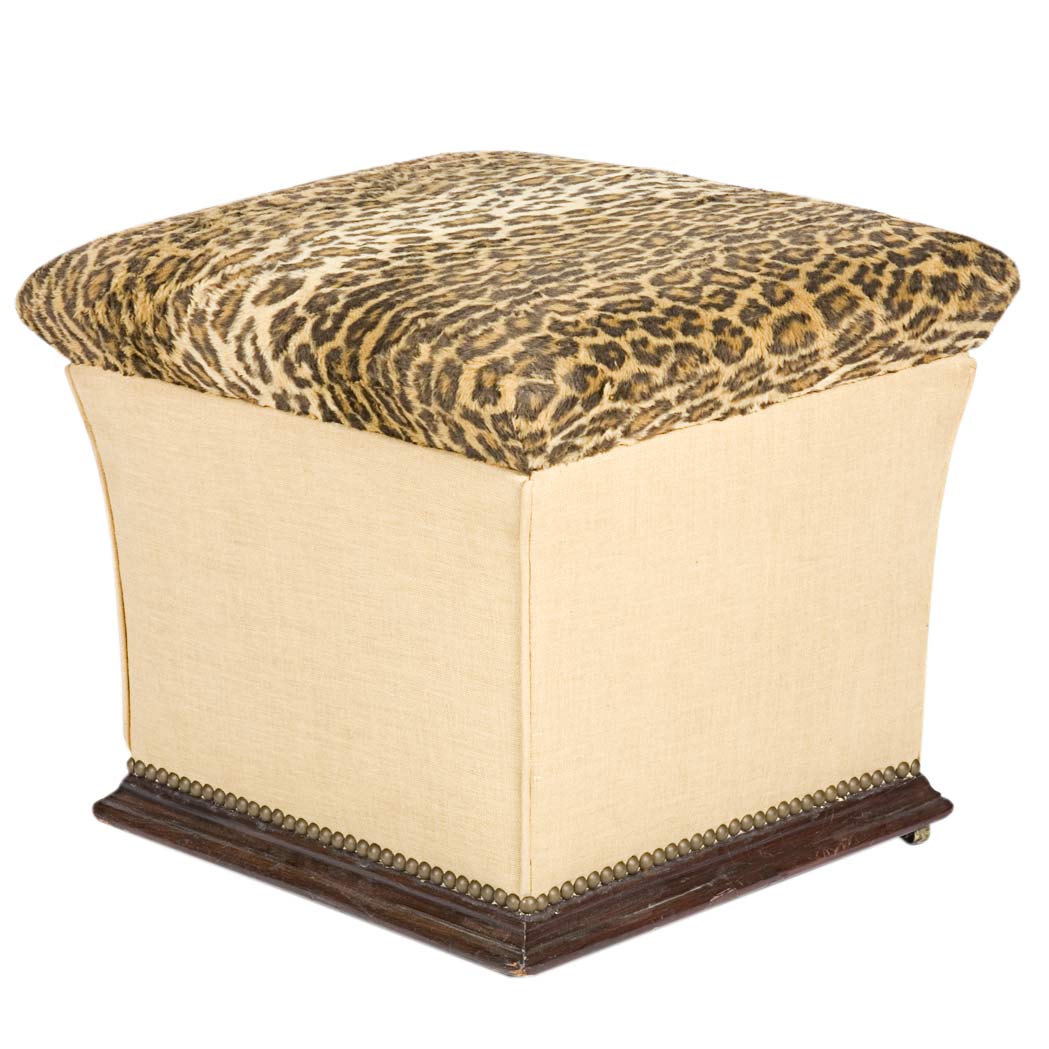 Appraisal: Upholstered Footstool Height inches inches square