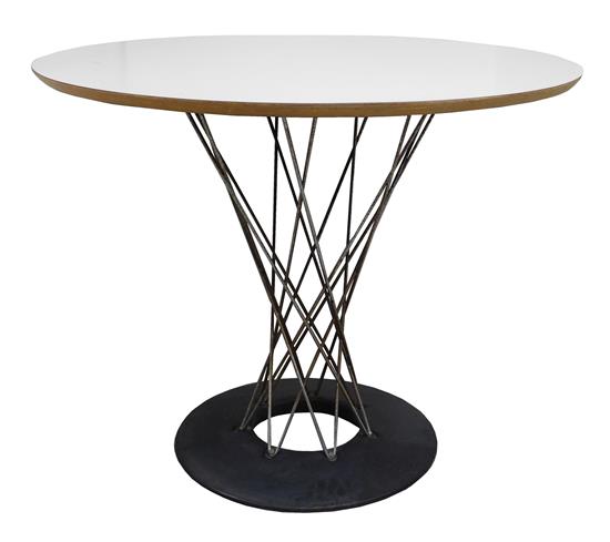 Appraisal: Isamu Noguchi for Knoll Cyclone dining table round wooden top