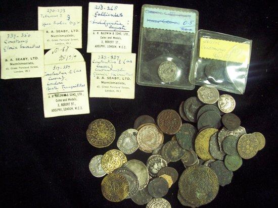 Appraisal: Sundry early coins including hammered and Roman examples