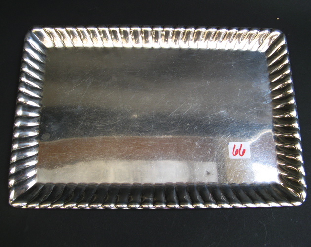 Appraisal: A REED BARTON STERLING SILVER SERVING TAY rectangular with raised