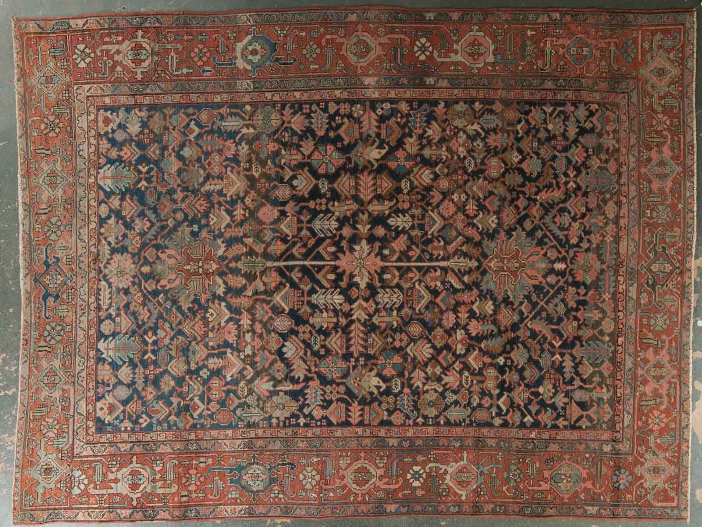 Appraisal: Antique Herez carpet approx x Persia circa Condition Even wear