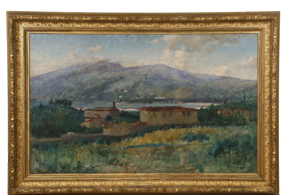 Appraisal: THEODORE M WENDEL MA OH - Italian Lake Villas oil