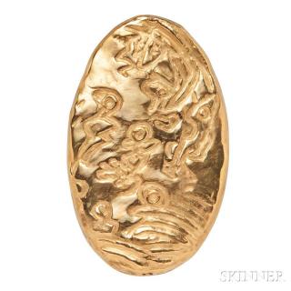 Appraisal: Artist-designed Surrealist kt Gold Microbes Pendant Max Ernst Artist-designed Surrealist