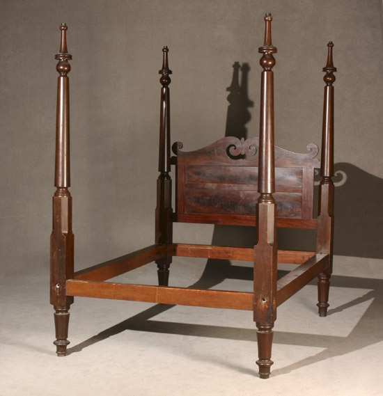 Appraisal: Classical Mahogany Double Tester Bedstead Mid-Atlantic or Southern Second Quarter