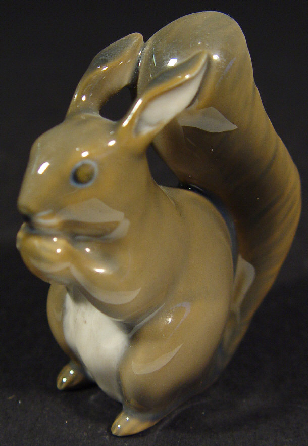 Appraisal: Royal Copenhagen porcelain squirrel with hand painted decoration printed factory