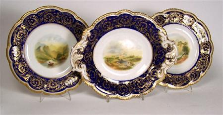 Appraisal: A th century English porcelain dessert service each with scalloped