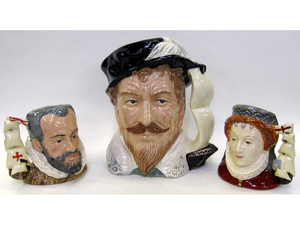 Appraisal: Three Royal Doulton character jugs to include Queen Elizabeth I