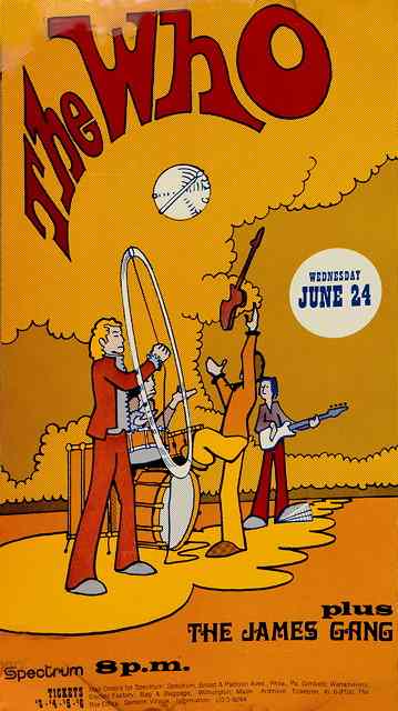 Appraisal: THE WHO' CONCERT POSTER for their gig with The James