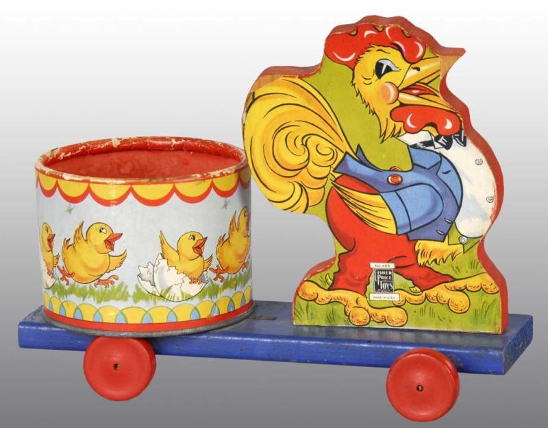 Appraisal: Fisher Price No Rooster Cart Toy Description American Circa Small