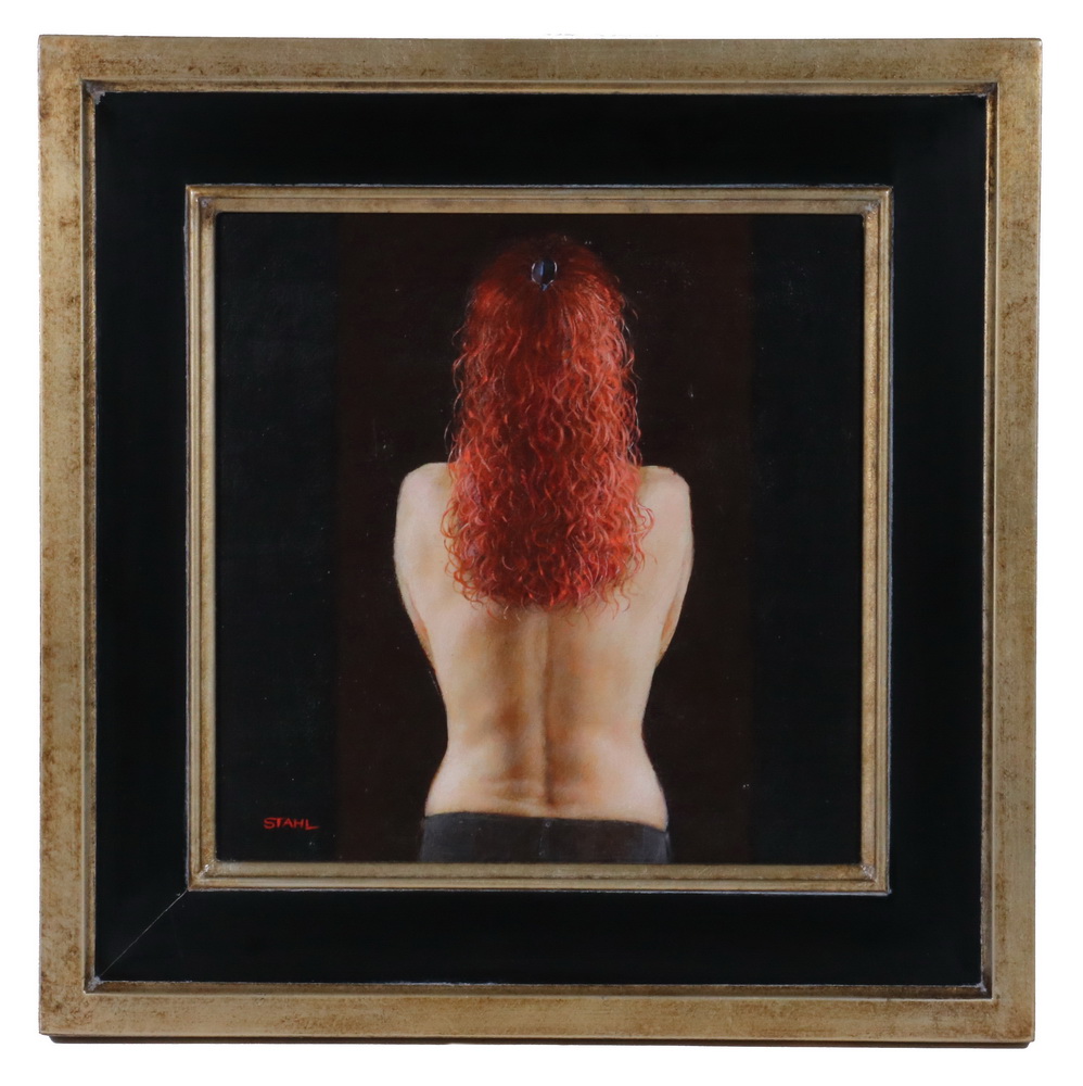 Appraisal: BENJAMIN F STAHL IL - Nude with Auburn Hair oil