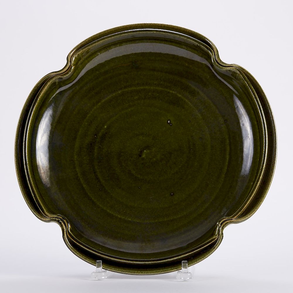 Appraisal: Warren MacKenzie Large Green Studio Pottery Platt Warren MacKenzie -