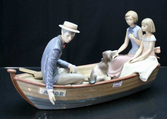 Appraisal: A Lladro figural group of a boating party signed to