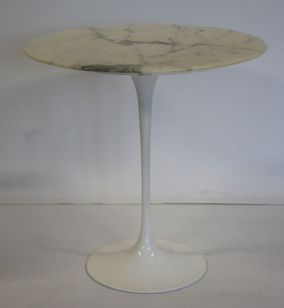 Appraisal: KNOLL Signed Saarinen Marbletop Tulip Table Signed on the base