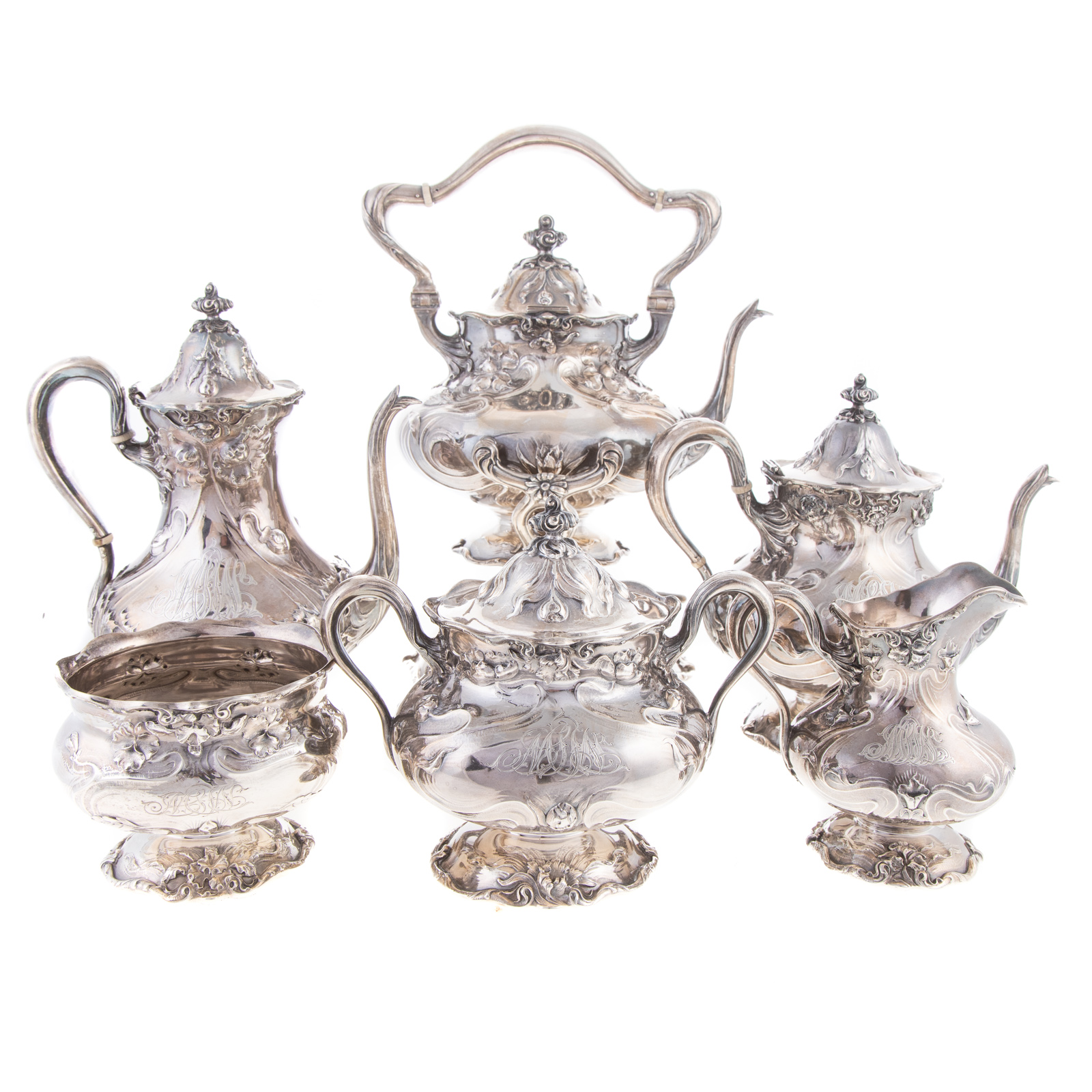 Appraisal: J E CALDWELL CO STERLING TEA AND COFFEE SERVICE Philadelphia