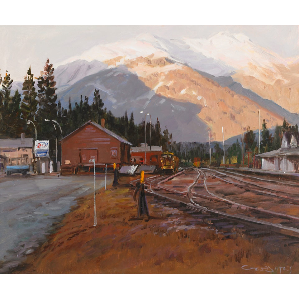 Appraisal: GEORGE BATES THE STATION BANFF ALBERTA oil on canvas signed