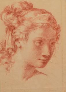 Appraisal: Ercole Graziani - Old master Drawing Red Colored Pencil on