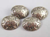 Appraisal: A pair of antique English silver cufflinks with floral design