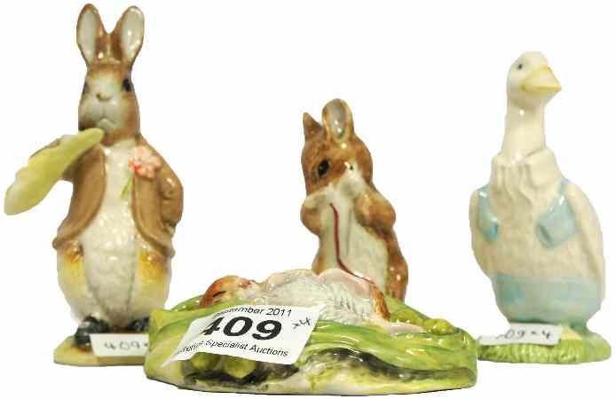 Appraisal: Royal Albert Beatrix Potter Figures Mr Drake Puddleduck Benjamin Ate