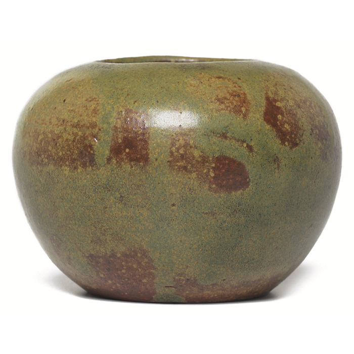 Appraisal: Good Eugene Lion vase bulbous shape covered in a mottled