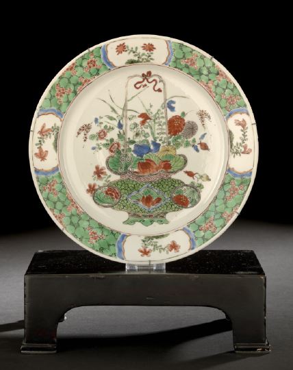 Appraisal: Chinese Export Famille Verte Porcelain Plate Kangxi Reign - decorated