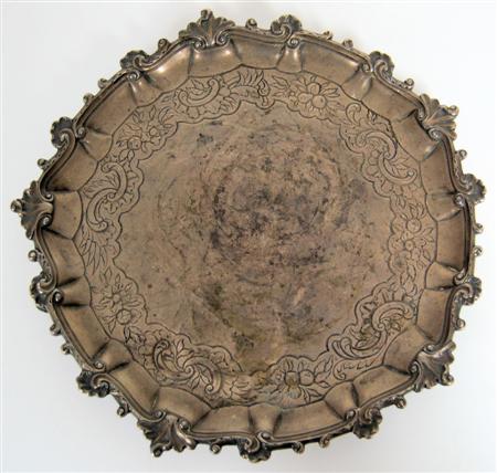 Appraisal: A Scottish George II salver by Chares Dickson Assay Master