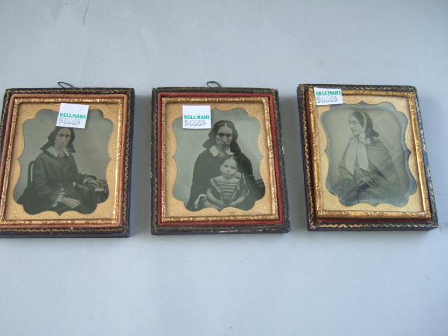 Appraisal: Four Daguerreotypes one of a mother and child two of