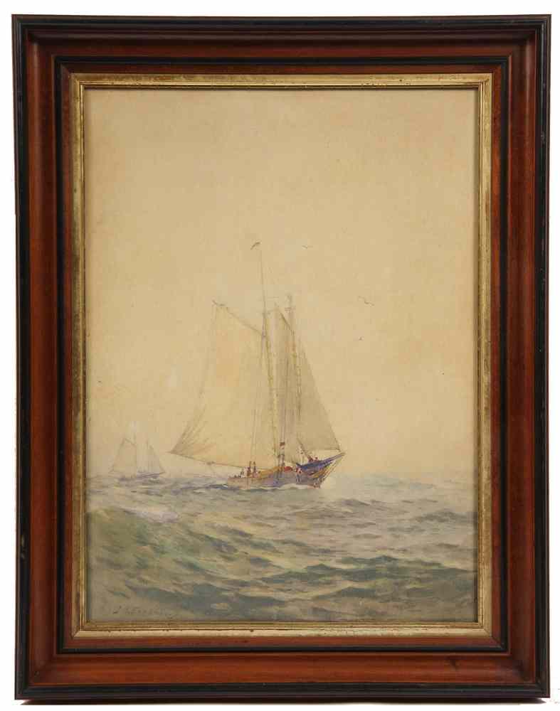 Appraisal: W C - Two Fishing Yawls by John B Foster