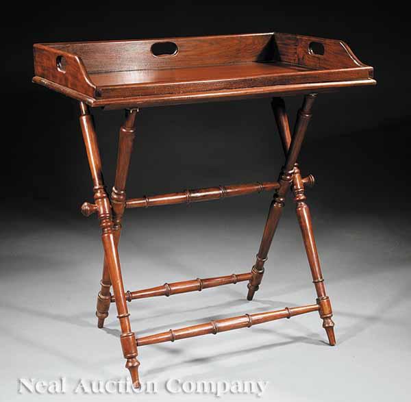 Appraisal: A William IV Mahogany Butler's Tray and Stand th c