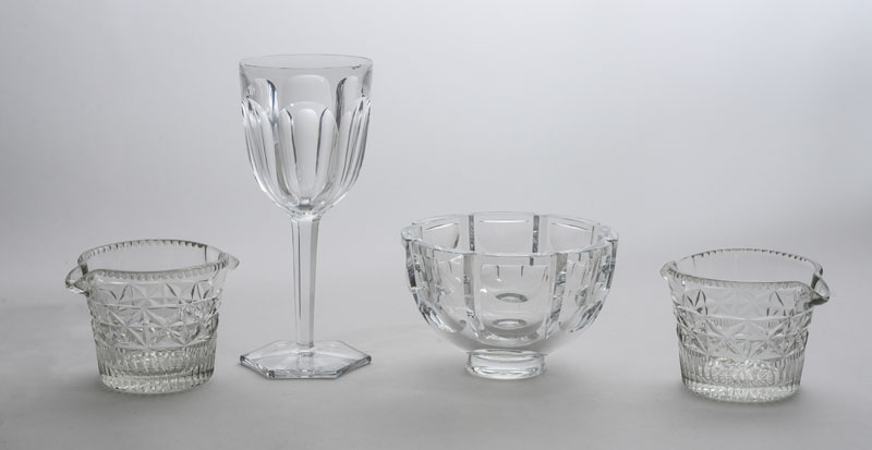 Appraisal: PAIR OF VICTORIAN CUT-GLASS WINE GLASS COOLERS AN ORREFORS CUT-GLASS