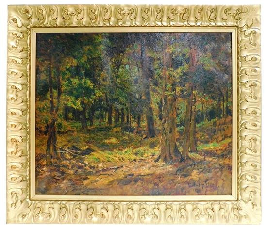 Appraisal: Edward Parker Hayden American - oil on canvas The Forest