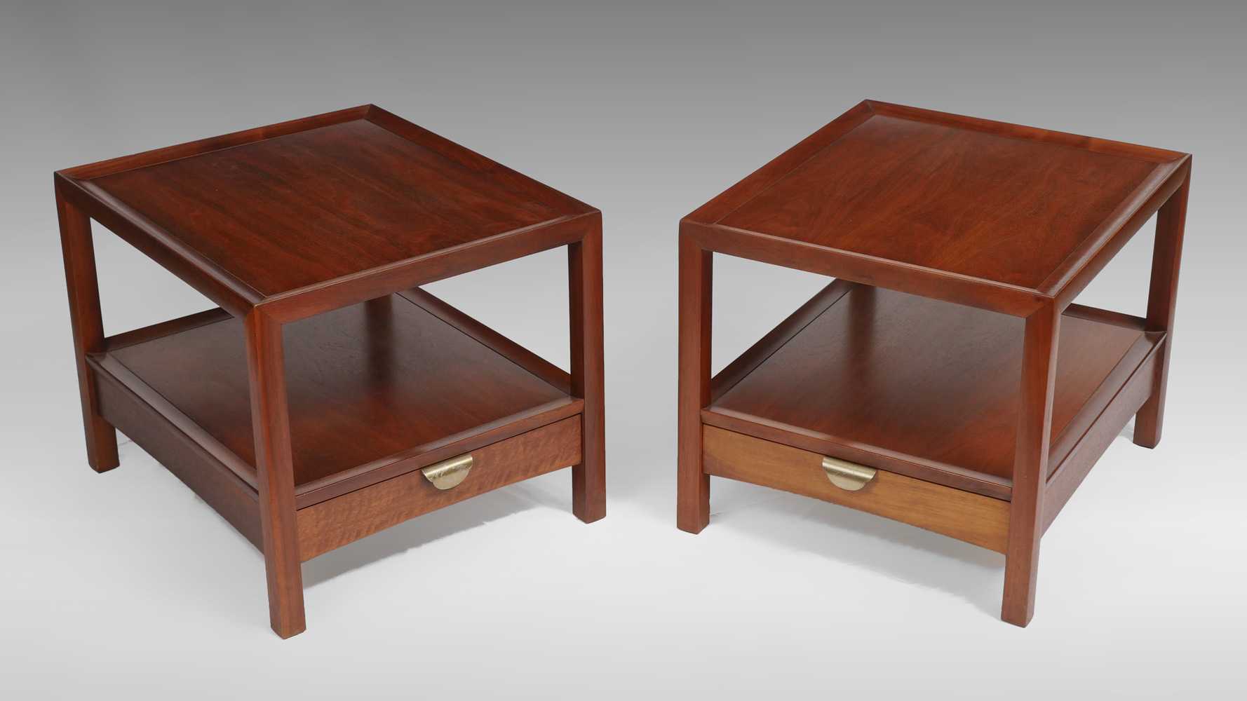 Appraisal: PR HENREDON MODERNE END TABLES Approx '' h x ''