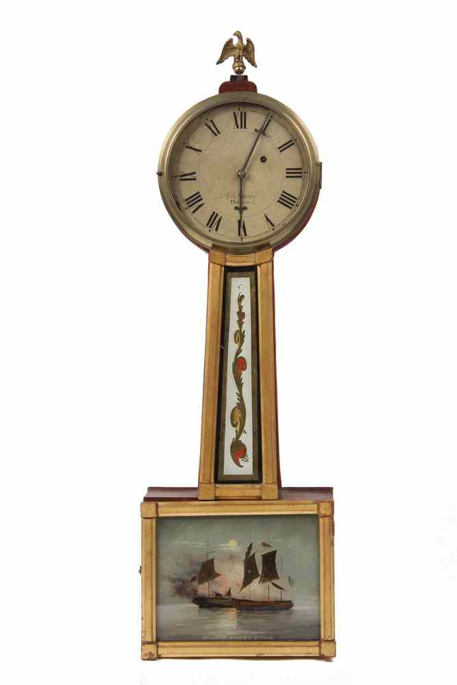 Appraisal: PATENT CLOCK - Mahogany Cased Banjo Clock by A D