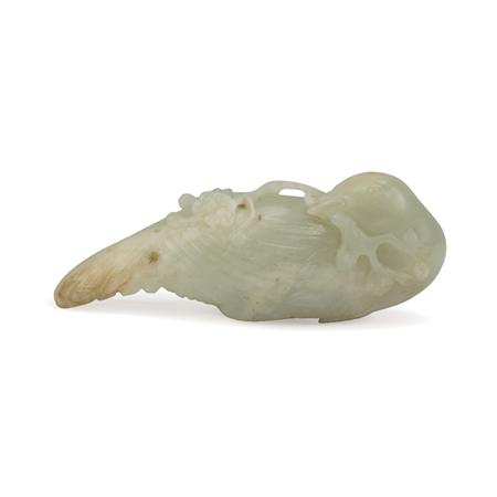 Appraisal: Chinese Celadon Jade Figure of a Bird Estimate -