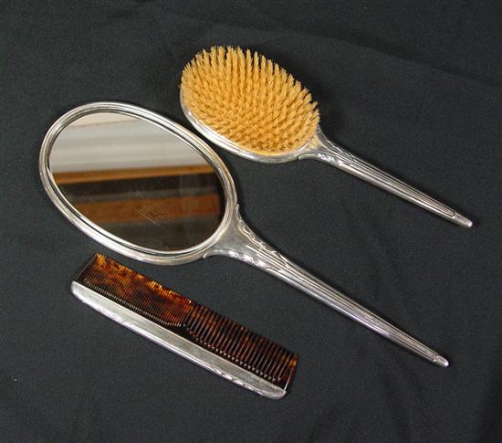 Appraisal: International Sterling Dresser Set Includes x mirror x brush comb